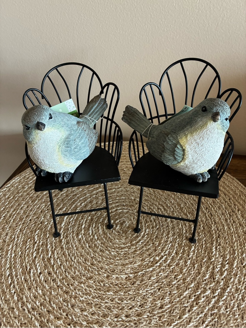 Hobby Lobby Grey Bird Figurines - Set of 2 NWT!